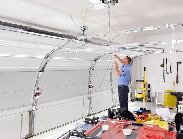Garage door cable repair service by Medway Garage Door Repair in Medway