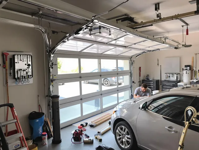 Garage door noise reduction service by Medway Garage Door Repair in Medway