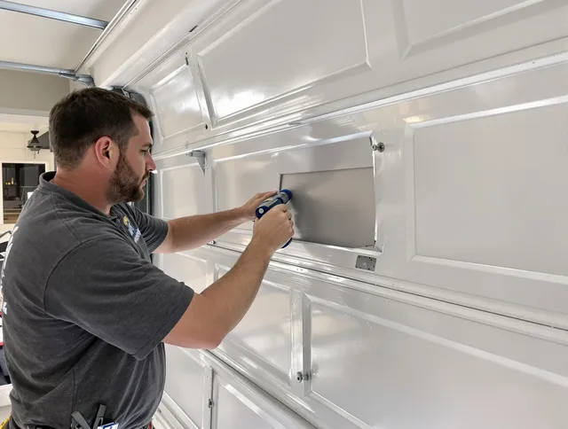 Garage door panel repair by Medway Garage Door Repair in Medway