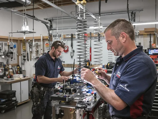 Garage door spring repair service by Medway Garage Door Repair in Medway